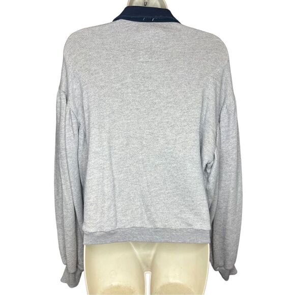 Peace, Love, World Dark Denim & Grey Jacket Size Small - Picture 3 of 6